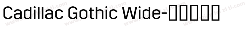 Cadillac Gothic Wide字体转换